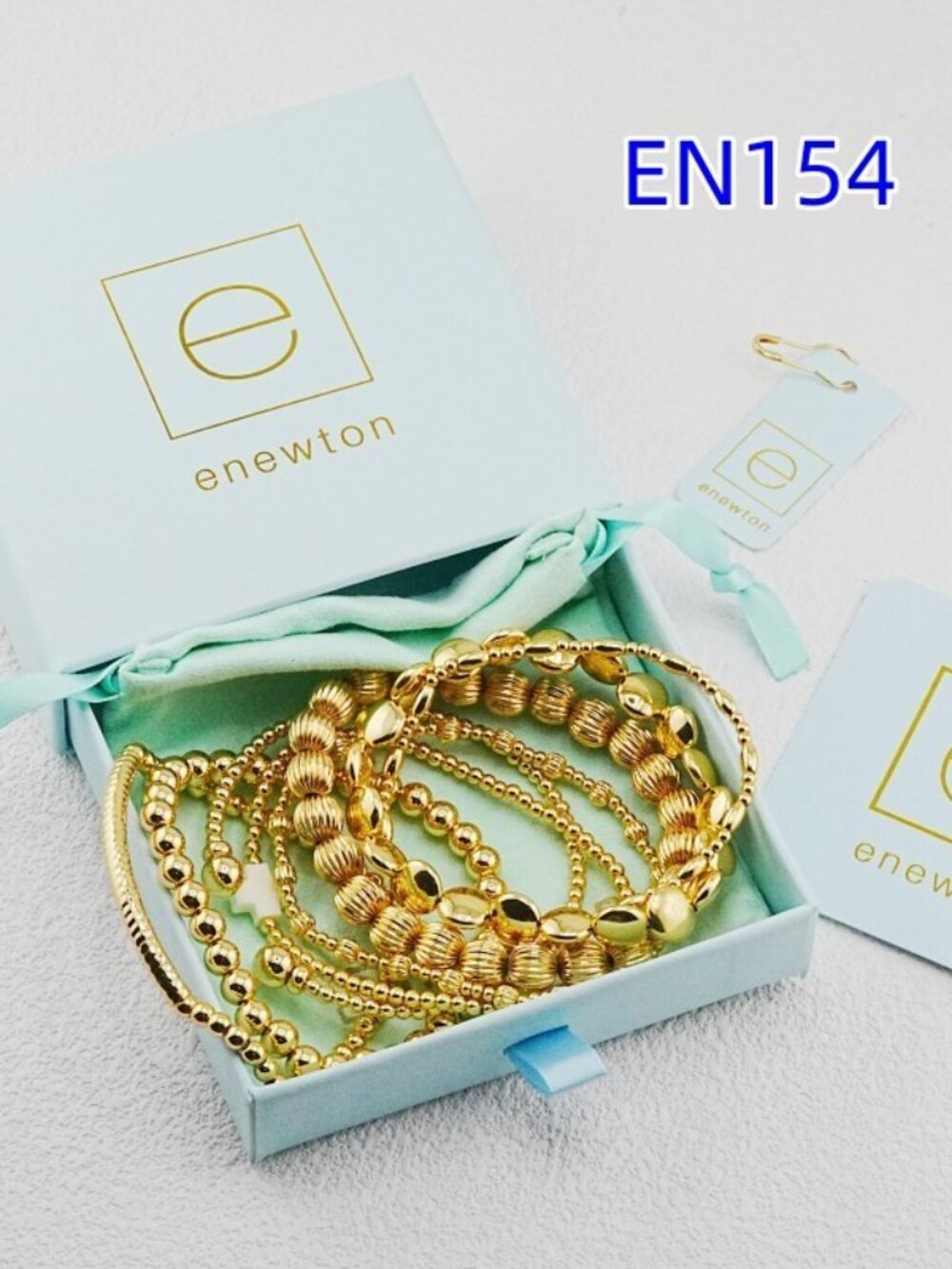 Enewton  Gold Beaded Bracelet Set